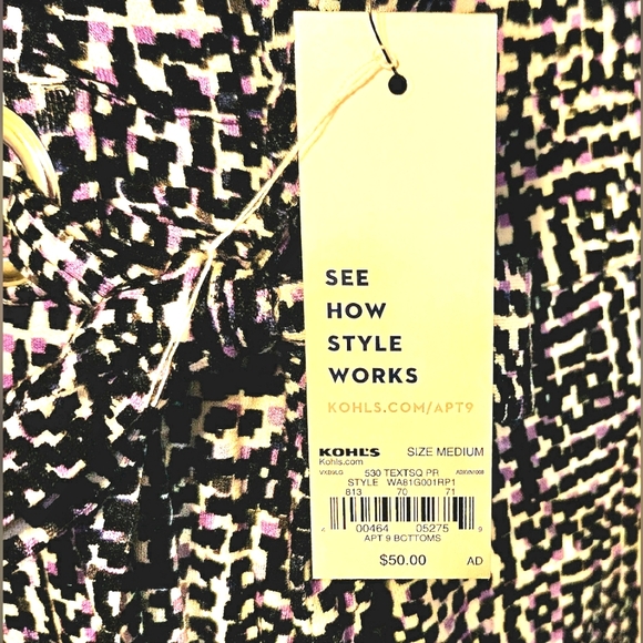 Apt. 9 Geometric Print Faux Wrap Dress Size Medium  NWT - Picture 6 of 6